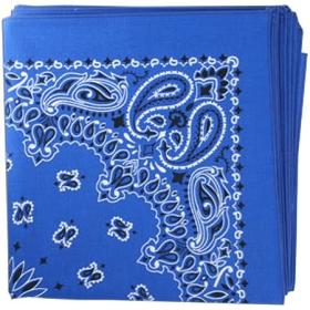 BANDANNA Paisley Royal 22" Square