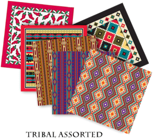 BANDANNA Tribal Assorted - 12 pack 22" Square