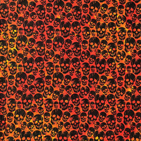 BANDANNA Halloween Tie Dye Skulls 22" × 22" Square