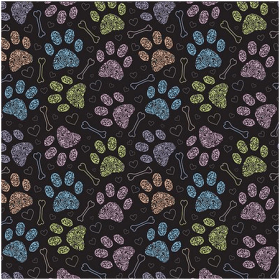 BANDANNA Colorful Paws 22" Square