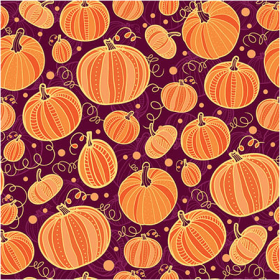 BANDANNA Dancing Pumpkins 22" Square