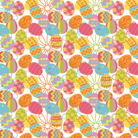 BANDANNA Tossed Eggs 22" Square
