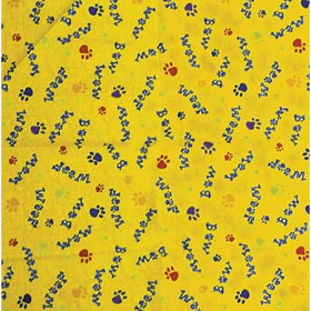 BANDANNA Woof Bow Bow 22" Square