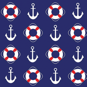 BANDANNA Life Saver & Anchors  22" x 22"