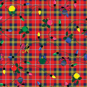 BANDANNA Christmas Plaid 22" Square